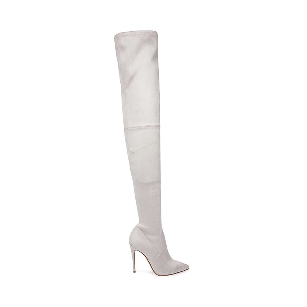 Steve madden grey dominique thigh high boot